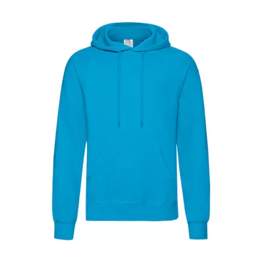 Férfi Pulóver Kapucnis Hosszú ujjú Fruit of the Loom Classisc Hooded Sweat   Azur kék   urespol