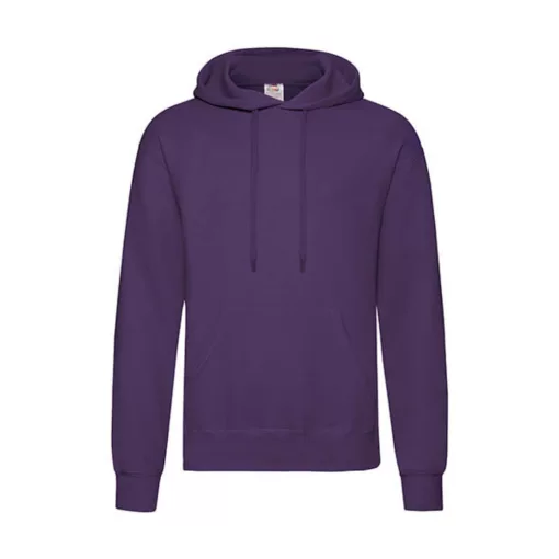 Férfi Pulóver Kapucnis Hosszú ujjú Fruit of the Loom Classisc Hooded Sweat   Lila   urespolo.hu