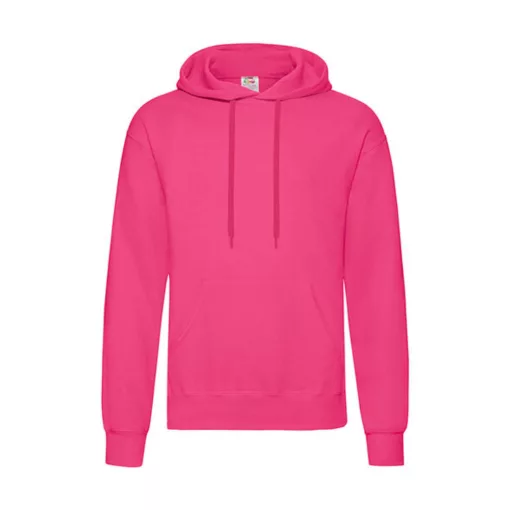 Férfi Pulóver Kapucnis Hosszú ujjú Fruit of the Loom Classisc Hooded Sweat   Fuchsia   urespolo