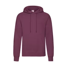 Férfi Pulóver Kapucnis Hosszú ujjú Fruit of the Loom Classisc Hooded Sweat   Burgundi vörös   u
