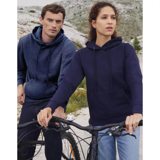 Férfi kapucnis hosszú ujjú pulóver Fruit of the Loom Classic Hooded Sweat XL, Retró Heather Zöl