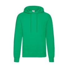 Férfi Pulóver Kapucnis Hosszú ujjú Fruit of the Loom Classisc Hooded Sweat   Kelly zöld   uresp