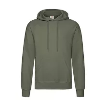 Férfi Pulóver Kapucnis Hosszú ujjú Fruit of the Loom Classisc Hooded Sweat   Oliva zöld   uresp