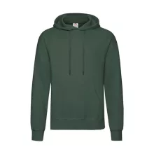 Férfi Pulóver Kapucnis Hosszú ujjú Fruit of the Loom Classisc Hooded Sweat   Sötétzöld   urespo