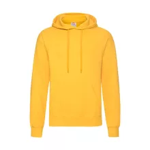 Férfi Pulóver Kapucnis Hosszú ujjú Fruit of the Loom Classisc Hooded Sweat   Napraforgó sárga