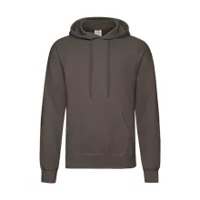 Férfi Pulóver Kapucnis Hosszú ujjú Fruit of the Loom Classisc Hooded Sweat   Csokoládébarna   u
