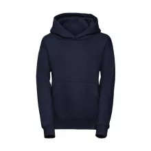 Gyerek kapucnis hosszú ujjú pulóver Russell Europe Kids' Hooded Sweat L (128/7-8), Sötétkék (na