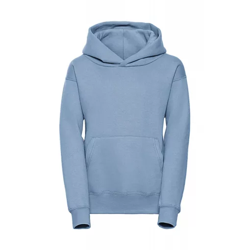 Gyerek kapucnis hosszú ujjú pulóver Russell Europe Kids' Hooded Sweat M (116/5-6), Ég kék
