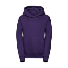 Gyerek kapucnis hosszú ujjú pulóver Russell Europe Kids' Hooded Sweat S (104/3-4), Lila