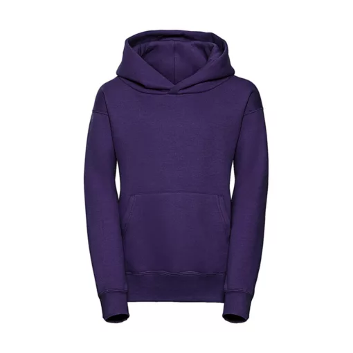 Gyerek kapucnis hosszú ujjú pulóver Russell Europe Kids' Hooded Sweat L (128/7-8), Lila