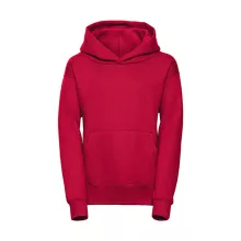 Gyerek kapucnis hosszú ujjú pulóver Russell Europe Kids' Hooded Sweat L (128/7-8), Piros