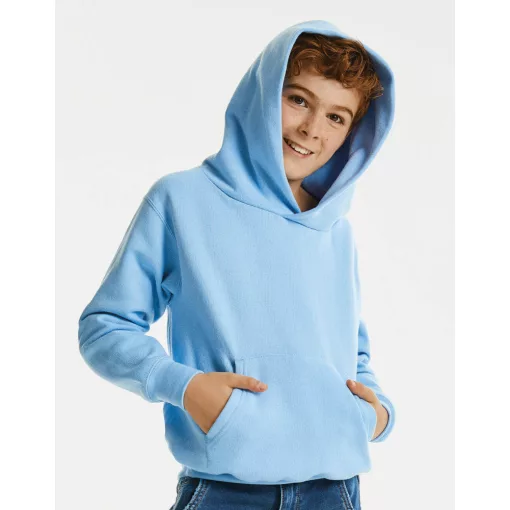 Gyerek kapucnis hosszú ujjú pulóver Russell Europe Kids\' Hooded Sweat L (128/7-8), Piros