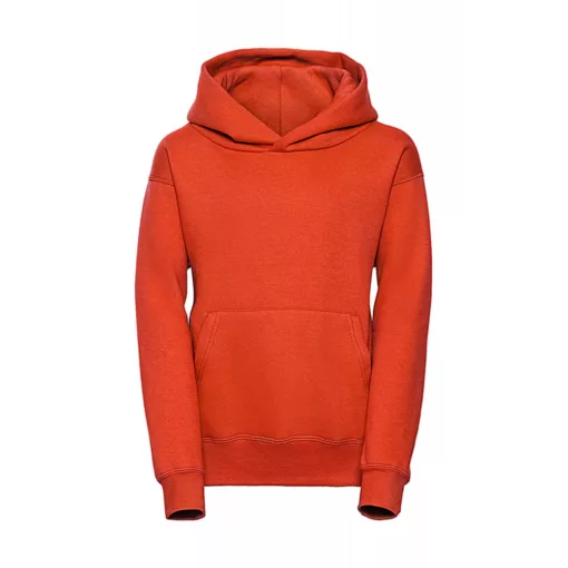 Gyerek kapucnis hosszú ujjú pulóver Russell Europe Kids' Hooded Sweat L (128/7-8), Narancssárga