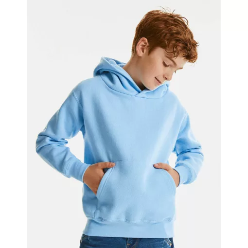 Gyerek kapucnis hosszú ujjú pulóver Russell Europe Kids\' Hooded Sweat M (116/5-6), Burgundi vör