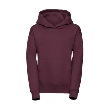 Gyerek kapucnis hosszú ujjú pulóver Russell Europe Kids' Hooded Sweat L (128/7-8), Burgundi vör