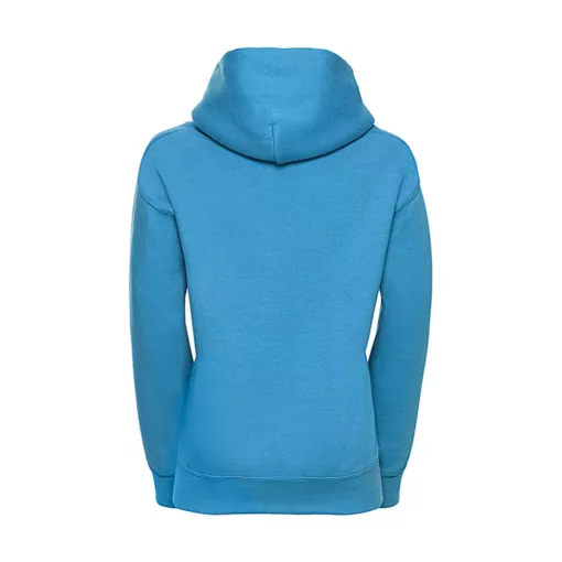 Gyerek kapucnis hosszú ujjú pulóver Russell Europe Kids\' Hooded Sweat M (116/5-6), Türkizkék