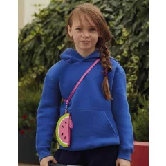 Gyerek Pulóver Kapucnis Hosszú ujjú Fruit of the Loom Premium Hooded Sweat Kids   Fehér   uresp