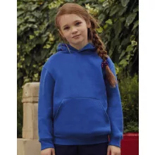 Gyerek Pulóver Kapucnis Hosszú ujjú Fruit of the Loom Premium Hooded Sweat Kids   Fehér   uresp