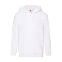 Gyerek Pulóver Kapucnis Hosszú ujjú Fruit of the Loom Premium Hooded Sweat Kids   Fehér   uresp