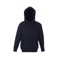 Gyerek Pulóver Kapucnis Hosszú ujjú Fruit of the Loom Premium Hooded Sweat Kids   Heather szürk
