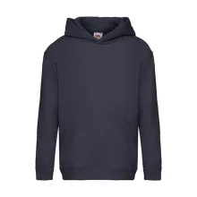 Gyerek Pulóver Kapucnis Hosszú ujjú Fruit of the Loom Premium Hooded Sweat Kids   Mély sötétkék