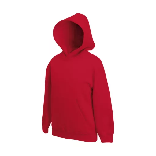 Gyerek Pulóver Kapucnis Hosszú ujjú Fruit of the Loom Premium Hooded Sweat Kids   Piros   uresp