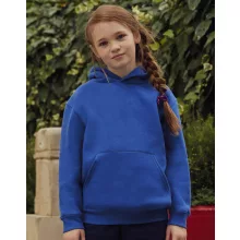 Gyerek kapucnis hosszú ujjú pulóver Fruit of the Loom Kids\' Premium Hooded Sweat 128 (7-8), Nap