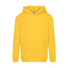 Gyerek kapucnis hosszú ujjú pulóver Fruit of the Loom Kids' Premium Hooded Sweat 140 (9-11), Na