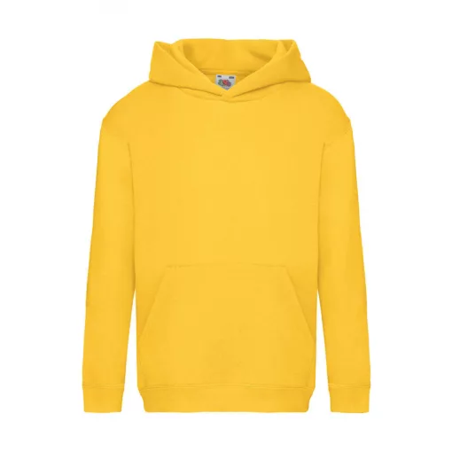 Gyerek kapucnis hosszú ujjú pulóver Fruit of the Loom Kids' Premium Hooded Sweat 164 (14-15), N