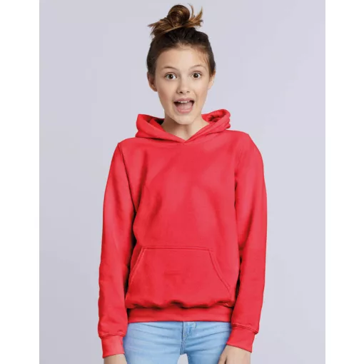 Gyerek Pulóver Kapucnis Hosszú ujjú Gildan Heavy Blend Youth Hooded Sweat   Fehér   urespolo.hu