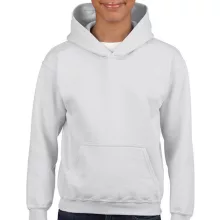 Gyerek Pulóver Kapucnis Hosszú ujjú Gildan Heavy Blend Youth Hooded Sweat   Fehér   urespolo.hu