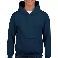 Gyerek Pulóver Kapucnis Hosszú ujjú Gildan Heavy Blend Youth Hooded Sweat   Sötétkék (navy)   u