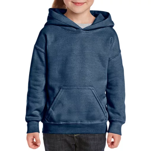 Gyerek Pulóver Kapucnis Hosszú ujjú Gildan Heavy Blend Youth Hooded Sweat   Heather Sötétkék