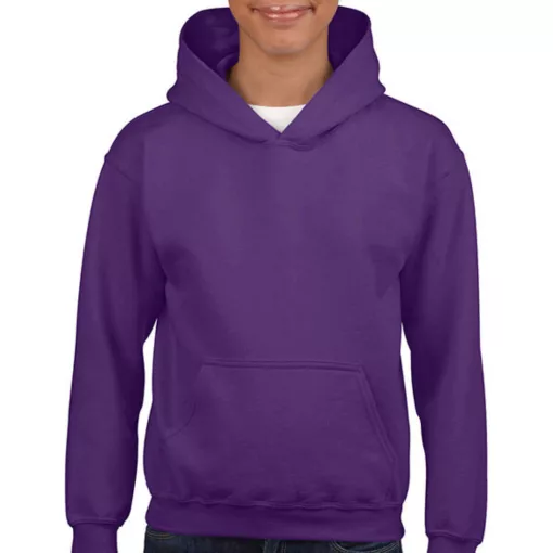 Gyerek Pulóver Kapucnis Hosszú ujjú Gildan Heavy Blend Youth Hooded Sweat   Lila   urespolo.hu