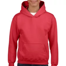 Gyerek Pulóver Kapucnis Hosszú ujjú Gildan Heavy Blend Youth Hooded Sweat   Piros   urespolo.hu