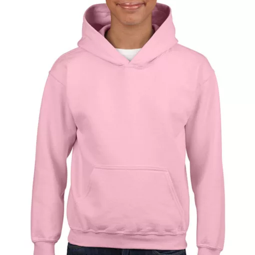 Gyerek Pulóver Kapucnis Hosszú ujjú Gildan Heavy Blend Youth Hooded Sweat   Világos rózsaszín (