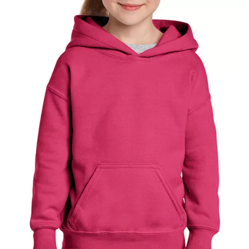 Gyerek Pulóver Kapucnis Hosszú ujjú Gildan Heavy Blend Youth Hooded Sweat   Heliconia (sötét ró