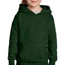 Gyerek Pulóver Kapucnis Hosszú ujjú Gildan Heavy Blend Youth Hooded Sweat   Sötétzöld   urespol