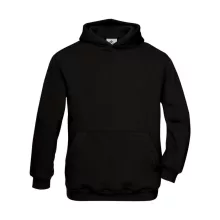 Gyerek kapucnis hosszú ujjú pulóver B and C Hooded/kids Sweat 12/14 (152/164), Fekete