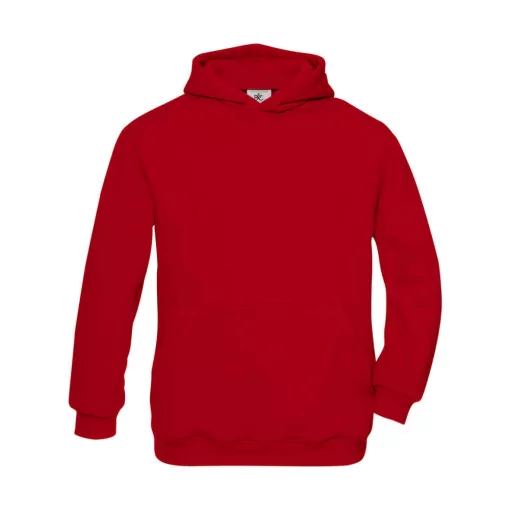 Gyerek kapucnis hosszú ujjú pulóver B and C Hooded/kids Sweat 5/6 (110/116), Piros