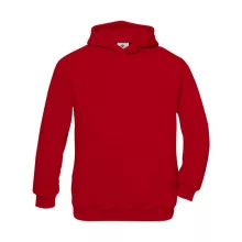 Gyerek kapucnis hosszú ujjú pulóver B and C Hooded/kids Sweat 12/14 (152/164), Piros