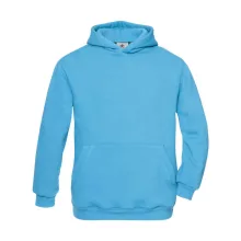 Gyerek kapucnis hosszú ujjú pulóver B and C Hooded/kids Sweat 7/8 (122/128), Türkizkék