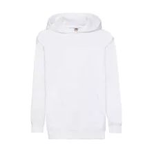 Gyerek Pulóver Kapucnis Hosszú ujjú Fruit of the Loom Classic Hooded Sweat Kids   Fehér   uresp