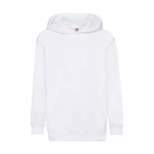 Gyerek Pulóver Kapucnis Hosszú ujjú Fruit of the Loom Classic Hooded Sweat Kids   Fehér   uresp
