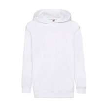 Gyerek Pulóver Kapucnis Hosszú ujjú Fruit of the Loom Classic Hooded Sweat Kids   Fehér   uresp