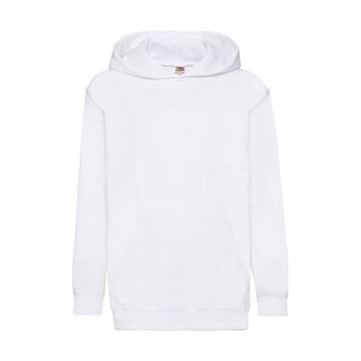 Gyerek Pulóver Kapucnis Hosszú ujjú Fruit of the Loom Classic Hooded Sweat Kids   Fehér   uresp