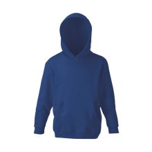 Gyerek Pulóver Kapucnis Hosszú ujjú Fruit of the Loom Classic Hooded Sweat Kids   Fehér   uresp