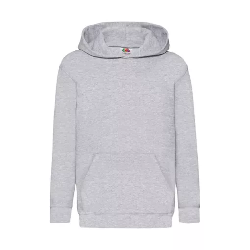 Gyerek Pulóver Kapucnis Hosszú ujjú Fruit of the Loom Classic Hooded Sweat Kids   Heather szürk