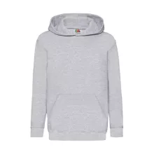 Gyerek Pulóver Kapucnis Hosszú ujjú Fruit of the Loom Classic Hooded Sweat Kids   Heather szürk