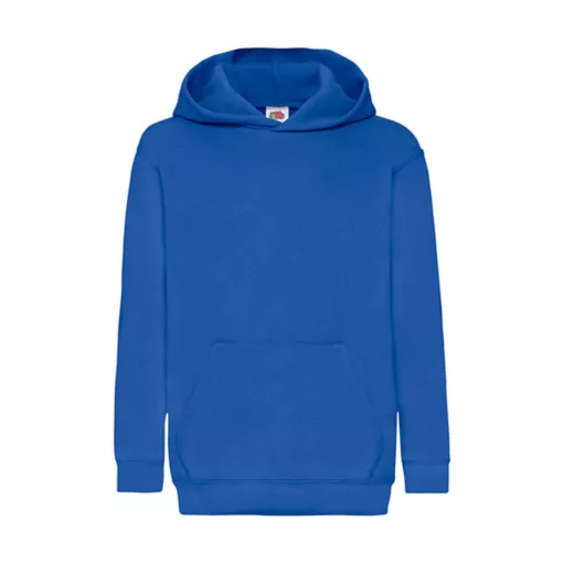 Gyerek Pulóver Kapucnis Hosszú ujjú Fruit of the Loom Classic Hooded Sweat Kids   Király kék